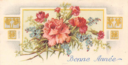 Carte Mignonette 11 X 7 Fantaisie BONNE ANNEE - Bouquet De Fleur - - Nouvel An