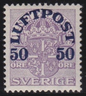 Sweden   .    Y&T   .     Airmail  3     .      *      .      Mint-hinged - Nuovi