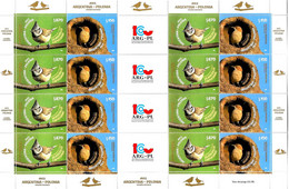 #75200 ARGENTINA -POLAND 2022 JOINT ISSUE FAUNA BIRDS FULL SHEET MNH - Nuovi