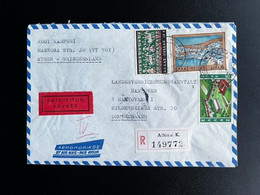 GREECE 1969 REGISTERED LETTER ATHENS TO HANNOVER 18-04-1969 - Brieven En Documenten