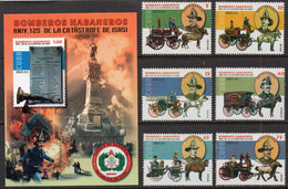 Cuba 2015 - Firefighting - The 125th Anniversary Of The Great Fire Of 1890  - MNH Set + Souvenir Sheet - Altri & Non Classificati