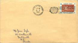 1967  Letter Sent From The UN Pavillon At EXPO 67   -  UN Stamps In Canada - Brieven En Documenten