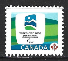 CANADA. Timbre De 2009. Jeux Paralympiques De Vancouver. - Invierno 2010: Vancouver