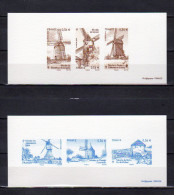 " LES MOULINS " Sur 2 Gravures Officielles De 2010 N° YT 4485 à 4490  En Parfait état ! - Molinos