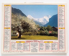 Calendrier La Poste - Almanach PTT 1980 - Paris - Big : 1971-80