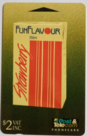 Fiji $2  08FFA  "  Rewa  Strawbery - The Fun Starts Here, Good For You Naturally " - Fidschi