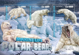 2016 SIERRA LEONE MNH  POLAR BEARS |  Yvert&Tellier Code: 5857-5860  |  Michel Code: 7088-7091  |  Scott Code: 3667 - Sierra Leone (1961-...)