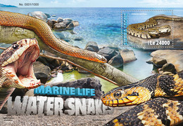 2016 SIERRA LEONE MNH  WATER SNAKES  |  Yvert&Tellier Code:  926  |  Michel Code: 7057 / Bl.943  |  Scott Code: 3702 - Sierra Leone (1961-...)