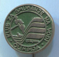 Water - Skiing, Club Olimpija Ljubljana Slovenia, Vintage Pin Badge Abzeichen - Wasserski