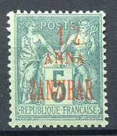 ZANZIBAR ⭐ > Yvert N° 17a Surcharge Rouge ⭐ < Neuf Ch. - MH ⭐ - Unused Stamps