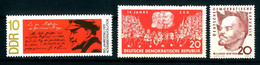 DDR ** - Lenin -  3 Val. MNH. - Lénine