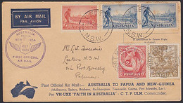 AUSTRALIA 1934 TTO PAPUA NEW GUINEA FIRST FLIGHT COVER - Erst- U. Sonderflugbriefe