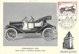MONACO  -  TIMBRE  N° 557  -   CHEVROLET 1912  -  1961 -      -   1ER JOUR D'EMISSION - Covers & Documents