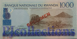 RWANDA 1000 FRANCS 1998 PICK 27s SPECIMEN UNC - Rwanda