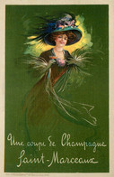 Champagne SAINBT MARCEAUX * CPA Publicitaire Illustrateur Art Nouveau Jugendstil * Pub Publicité Vin Imp Vercasson - Advertising