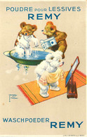 Poudre Lessive REMY Bruxelles Belgique * CPA Publicitaire Illustrateur L. WOOD * Pub Publicité Ours Peluche Teddy Bear - Advertising