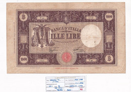 ITALIA 1000 LIRE 02-01-1932 CAT. N° 43J RARA - 1.000 Lire