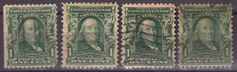 UNITED STATES 1902 Mi 138 PRESIDENT BENJAMIN FRANKLIN,1c,different Color USED - Unused Stamps