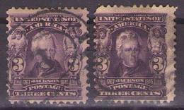 UNITED STATES 1902 Mi 140 A. JACKSON,3c,different Color USED - Unused Stamps