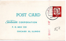 55734 - Bund - 1965 - 20Pfg Bach EF A Kte SOEST -> Chicago, IL (USA) - Muziek