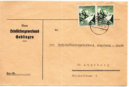 55750 - Deutsches Reich - 1938 - 2@6Pfg WoFa '38 A Bf GABLINGEN -> Augsburg - Storia Postale