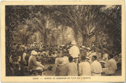 Cpa GABON - Service De Communion En Plein Air à SAMKITA - Gabon