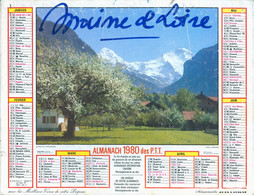 053 - ALMANACH DES P.T.T  1980 - Groot Formaat: 1971-80