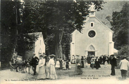 St Christau * Place Et La Chapelle * La Sortie De La Messe * Attelage - Autres & Non Classés