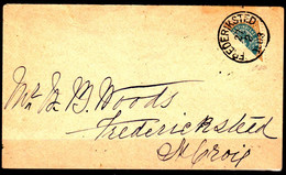 D.W.I.. 1903 (27 Feb). Bill "Frederiksted - St Croix. Bisected 4 Ore Stamp / - Lettres & Documents