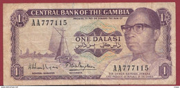 Gambie 1 Dalasi 1971/1987 (Sign 8) Dans L 'état( FORTE COTE EN UNC)-(2) - Gambie