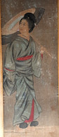 “Japan Geisha” 1890 Pittura Tela -Canvas Painting (30 X 75cm) - Oestliche Kunst