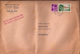 TYPE MOISSONNEUSE N° 1116 + 1125 SUR LETTRE DE CARQUEFOU / 23.1.1959  POUR L'ALLEMAGNE - 1957-1959 Mäherin