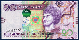 TURKMENISTAN 20 MANAT P-32 PALACE OF SPIRITUALITY 2012 UNC - Turkménistan