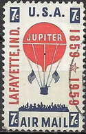 USA 1959 Air. Centenary Of Balloon Jupiter's Mail-carrying Flight - 7c John Wise's Balloon Jupiter FU - 2a. 1941-1960 Used