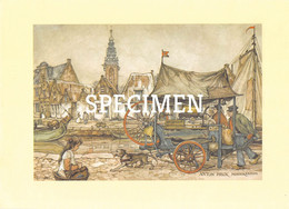 Tekening Anton Pieck  Monnikendam - 25 X 18 Cm - Dessins