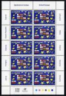 SLOVAKIA 2004 United Europe Sheetlet Of 10 MNH / **.  Michel 484 KB - Blocks & Kleinbögen