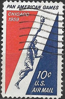 USA 1959 Air. Third Pan-American Games, Chicago - 10c Runner With Olympic Torch FU - 2a. 1941-1960 Usati