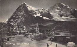 CPA Suisse - Kl. Sdjeibegg - Eiger Und Mondj - Phot. Gabler Interlaken - Montagnes - Animée - Neige - Interlaken