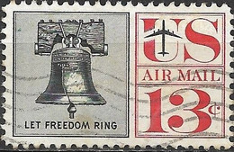 USA 1959 Air. Liberty Bell - 13c. - Black And Red FU - 2a. 1941-1960 Usados