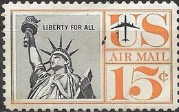 USA 1959 Air. Statue Of Liberty - 15c. - Black And Orange MH - 2b. 1941-1960 Unused