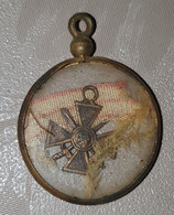 Souvenir De Poilu 1914 1918 Croix Du Combattant Miniature Medaillon - Frankrijk