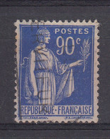 France Variéte Impression Parasite Sur YT 368 Oblitére Type Paix 90 C Outremer - Oblitérés