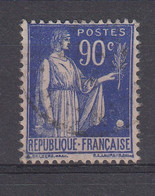 France Variéte Anneau Lune Sur YT 368 Oblitéré Type Paix 90 C Outremer - Usados