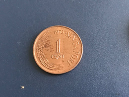 Münze Münzen Umlaufmünze Singapur 1 Cent 1973 - Singapour