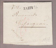 CH Heimat BE Zäziwil 1857-07-18 Langstempel BOM über Bern Nach Langnau - Storia Postale