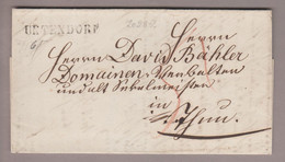 CH Heimat BE Uetendorf 1859-01-12 Langstempel BOM Nach Thun - Briefe U. Dokumente