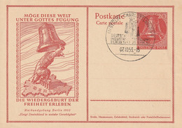 Berlin Entier Postal Illustré 1953 - Postales Privados - Usados
