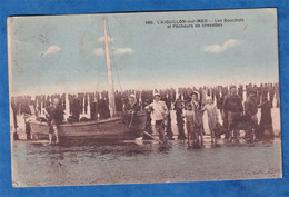 CPA - L' AIGUILLON Sur MER - Les Bouchots Et Pêche à La Crevette - 1930 - Bateau De Pêcheur - Enfant La Tranche Rochelle - Pêche