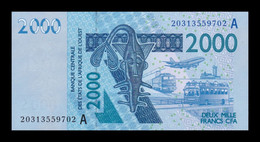 West African St. Costa De Marfil 2000 Francs CFA 2020 Pick 116At SC UNC - Elfenbeinküste (Côte D'Ivoire)