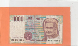 BANCA D'ITALIA . DECRETO MINISTERIALE 3.10.1990 - 1.000 LIRE . N°   MD 912666 L  .  2 SCANES - 1000 Lire